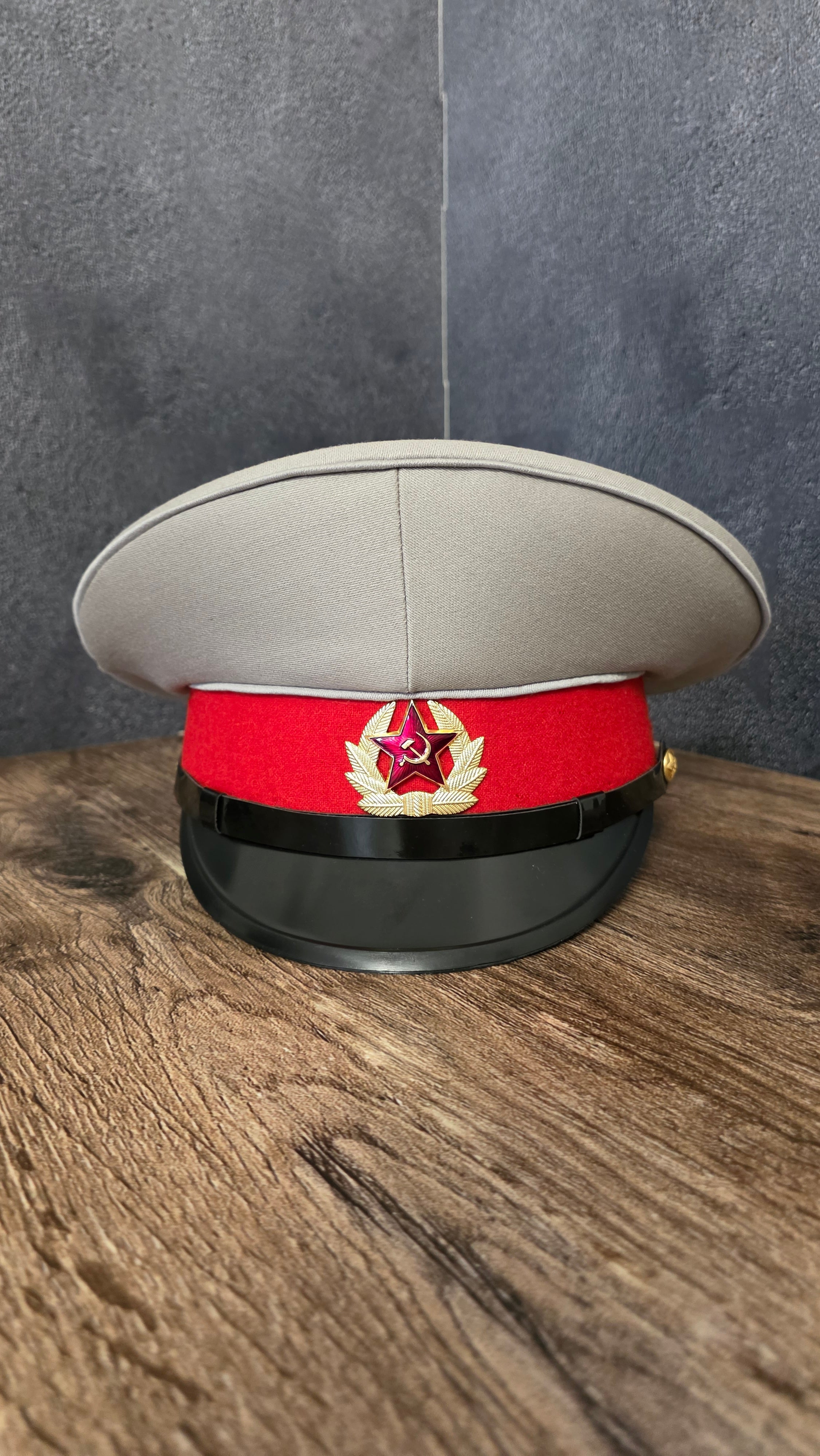Vintage USSR Suvorov Cadet Visor Cap White Crown Red Band Soviet School Hat